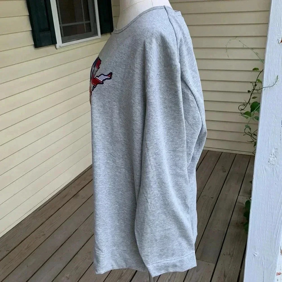 NWT FASHION BUG Patriotic America Flag Sweatshirt Plus 30W 32W Gray Top Shirt - Picture 5 of 9